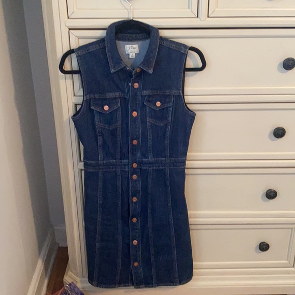 NWT J. Crew Sleeveless Denim Mini Dress Sz 2 - Picture 6 of 6
